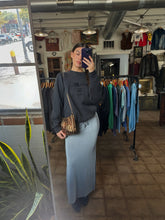 Vintage Silver Shimmery Maxi Skirt|Small
