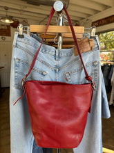 Vintage Coach Early 2000s Red Leather Bucket Bag