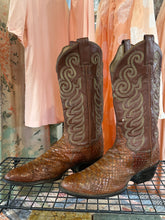 Vintage Tony Lama Brown Snakeskin Boots|9.5 D