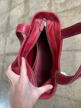 Vintage Coach Red Leather Bleecker Satchel Bag