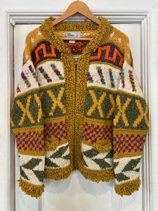 Vintage Wool Zip Up Sweater | X-Large