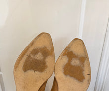 Vintage Tan Suede Studded Cowgirl Boots | Size 7