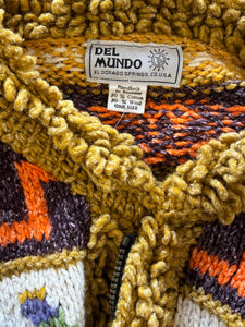 Vintage Wool Zip Up Sweater | X-Large