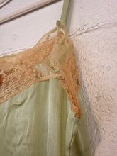 1920’s Green Silk Lace Slip Dress | M/L
