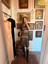 20’s 30’s Black Net Lace Dress | sm/m